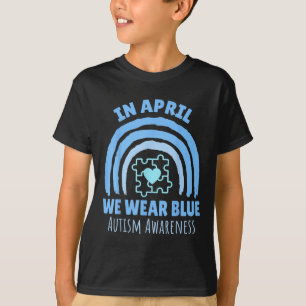 Im April tragen wir das Blue Autismus Awareness Mo T-Shirt