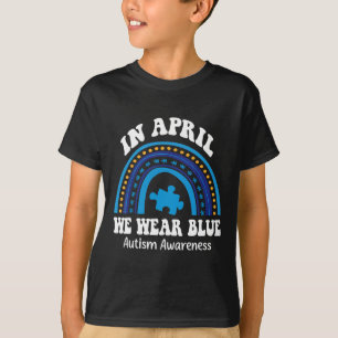Im April tragen wir das Blue Autismus Awareness Mo T-Shirt