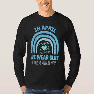 Im April tragen wir das Blue Autismus Awareness Mo T-Shirt