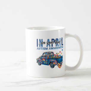 Im April tragen wir das Blue Autismus Awareness Tr Kaffeetasse