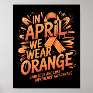 Im April tragen wir den Orangengrenzenunterschied Poster