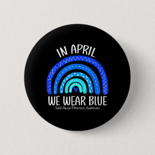 Im April tragen wir eine blaue Ahnung von Kindesmi Button