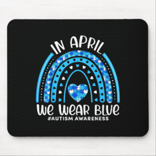Im April tragen wir einen blauen Regenbogen für Fr Mousepad