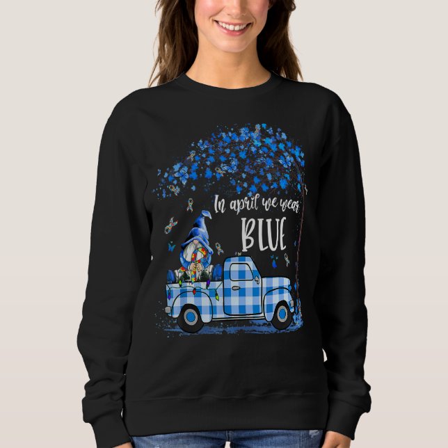 Im April tragen wir einen Blue Autismus Awareness  Sweatshirt (Vorderseite)