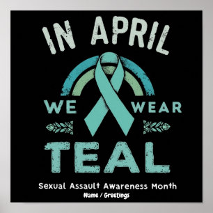 Im April tragen wir Türkis – Bewusstsein für sexue Poster