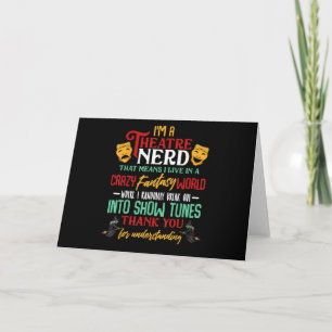 Im Atre Nerd auf Bühne Schauspielerin liebt Schaus Karte