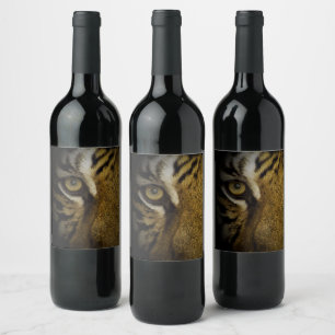 Im Auge eines Tigers Weinetikett