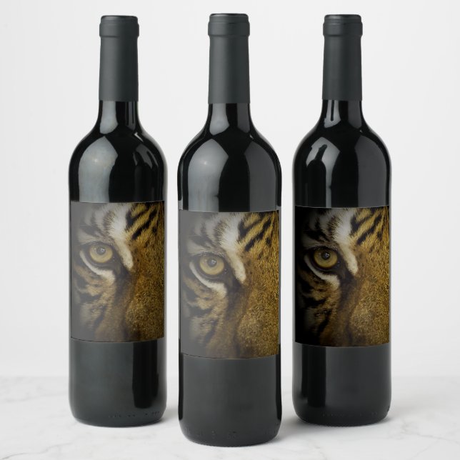 Im Auge eines Tigers Weinetikett (Flaschen)