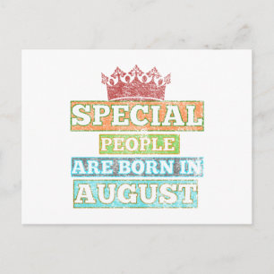 Im August Geborene Personen - August zum Geburtsta Postkarte