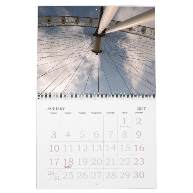 Im Ausland Kalender (Jan 2027)