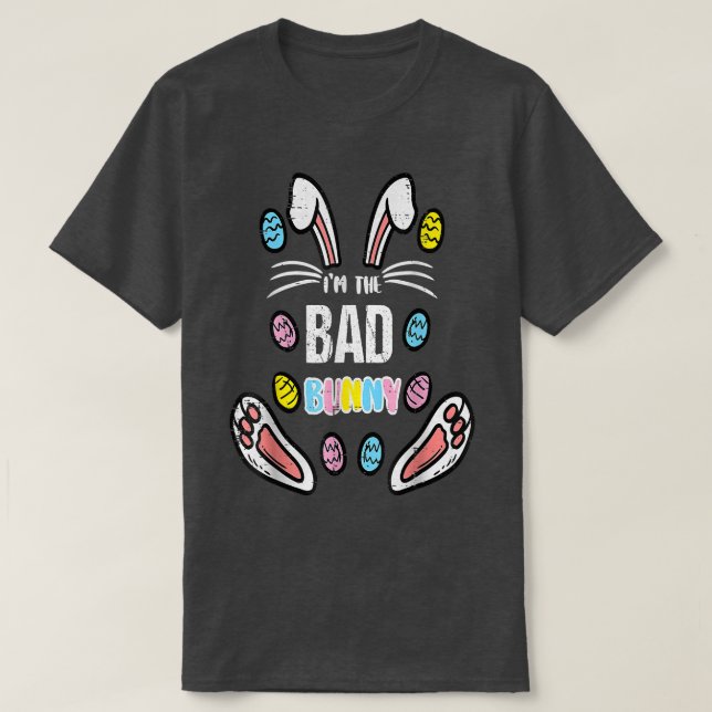 Im Bad Bunny Happy Ostereier Jagen  T-Shirt (Design vorne)
