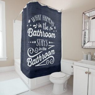 Im Badezimmer moderne Maskuline Sassy blau Streife Duschvorhang