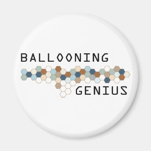 Im Ballon aufsteigendes Genie Magnet