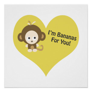 Im Bananen für dich Monkey Poster