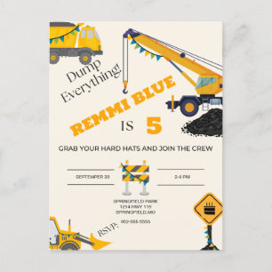 Im Bau! Einseitiger Geburtstag Postkarte