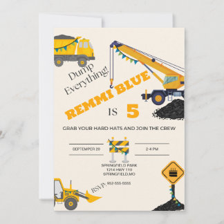 Im Bau! Geburtstag Einladung