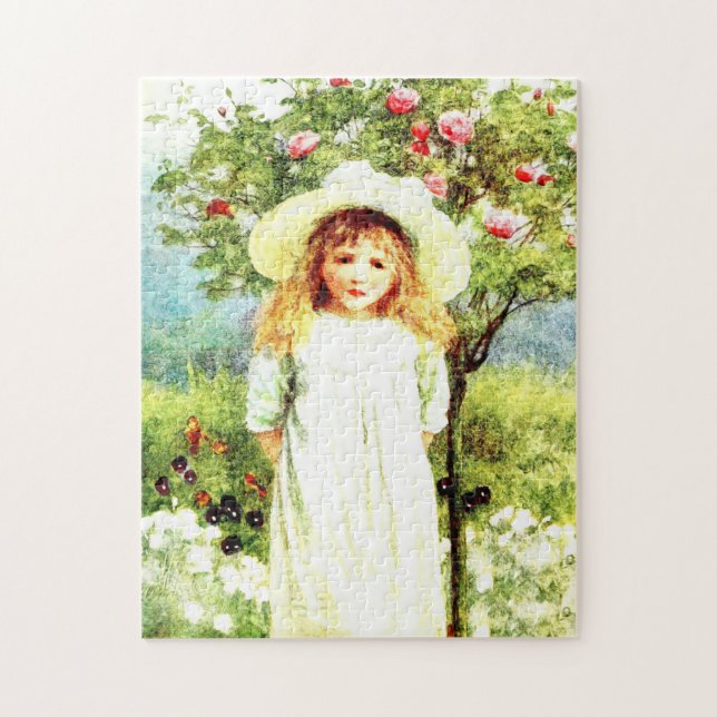 Im Bauernhof Garten von Helen Allingham Puzzle (Vertikal)