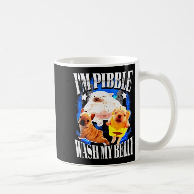 Im Bble Wash My Belly Frenchie Bulldog  Kaffeetasse (Rechts)