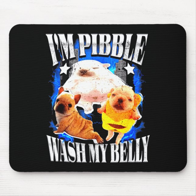 Im Bble Wash My Belly Frenchie Bulldog  Mousepad (Vorne)