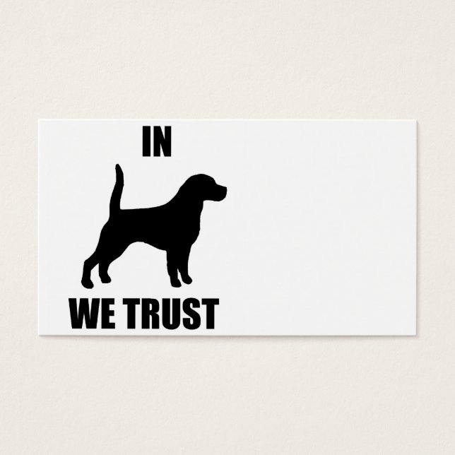 im Beagle vertrauen wir (Vorderseite)