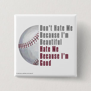 Im Beautiful Im Good Baseball Button