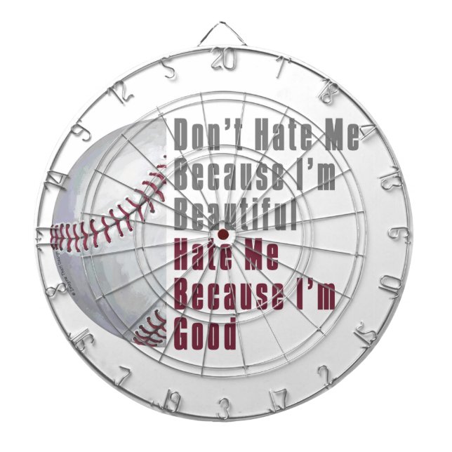 Im Beautiful Im Good Baseball Dartscheibe (vorne)