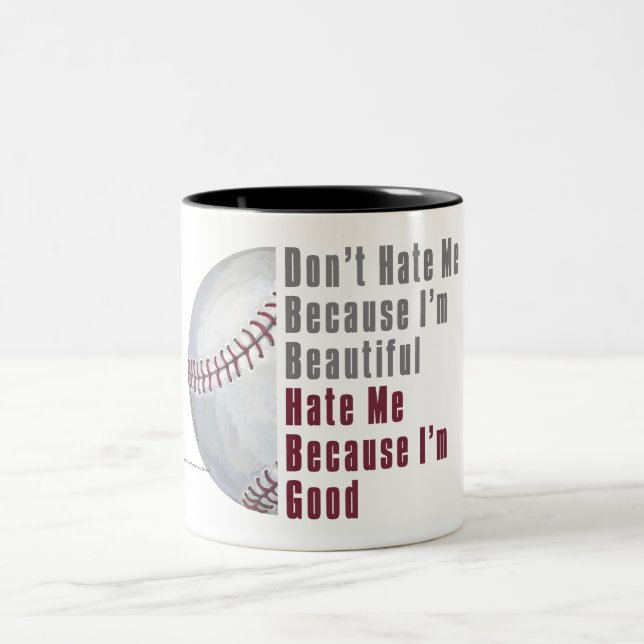 Im Beautiful Im Good Baseball Zweifarbige Tasse (Mittel)