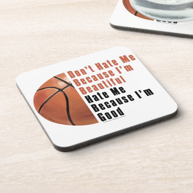 Im Beautiful Im Good Basketball Getränkeuntersetzer (Linke Seite)
