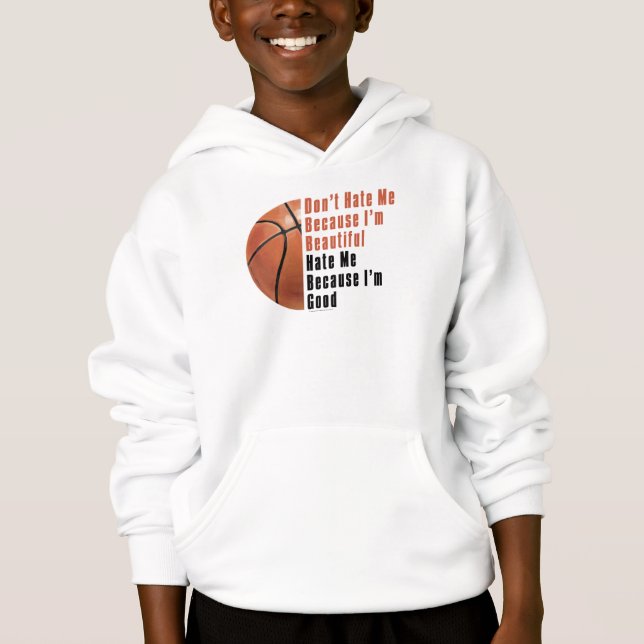Im Beautiful Im Good Basketball Hoodie (Vorderseite)