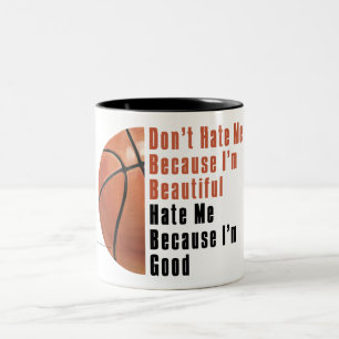 Im Beautiful Im Good Basketball Zweifarbige Tasse