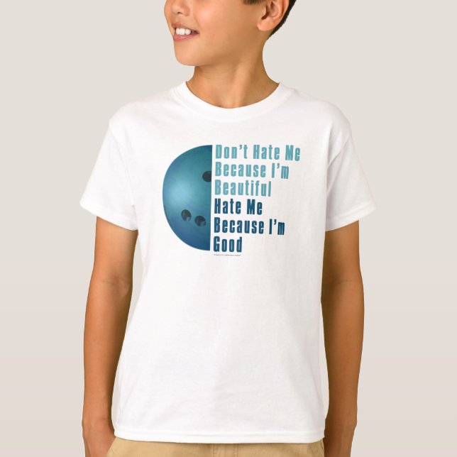 Im Beautiful Im Good Bowling Blue T-Shirt (Vorderseite)