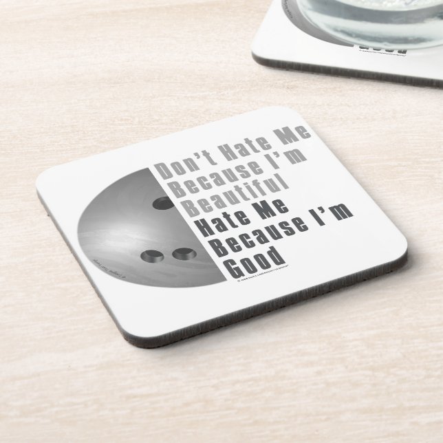 Im Beautiful Im Good Bowling Gray Untersetzer (Linke Seite)