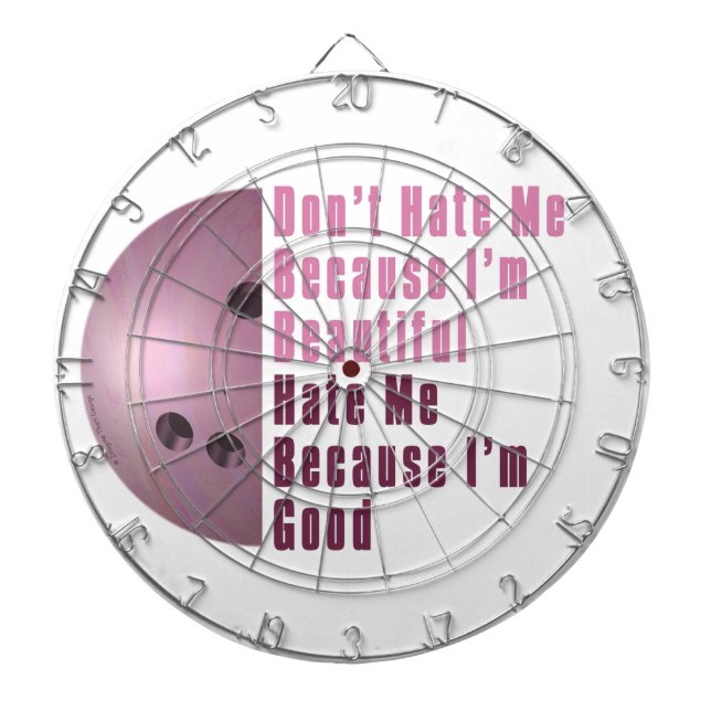 Im Beautiful Im Good Bowling Pink Dartscheibe (vorne)
