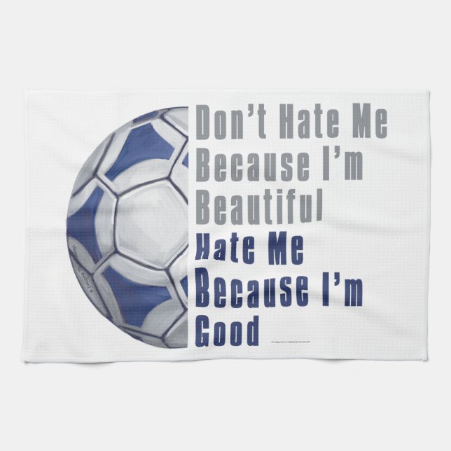 Im Beautiful Im Good Futbal Handtuch (Horizontal)