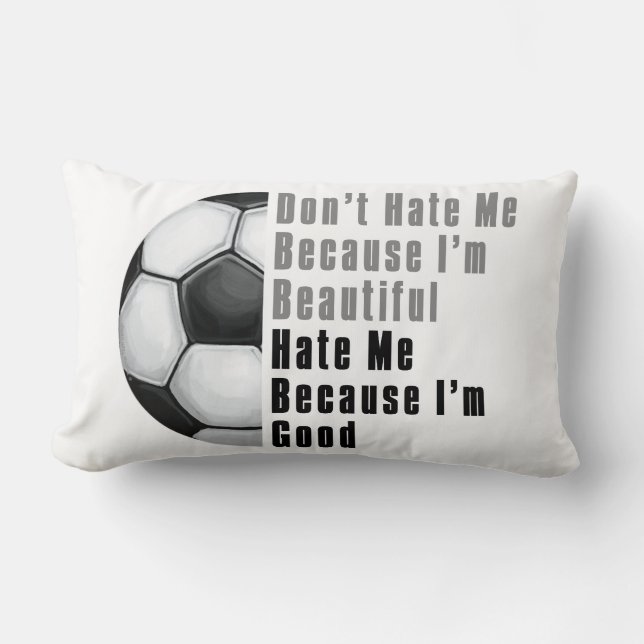 Im Beautiful Im Good Soccer Ball Lendenkissen (Vorderseite)