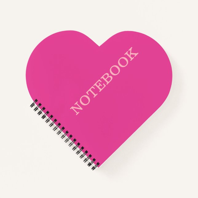 "I'm Beautiful Pink" - heartförmiges Notebook Notizbuch (Vorderseite)