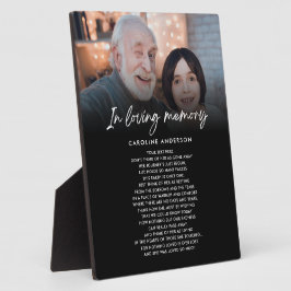 Im benutzerdefinierten Foto für Memorial Fotoplatte