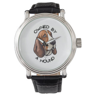 Im Besitz eines Basset Hound Armbanduhr