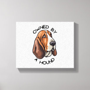 Im Besitz eines Basset Hound Leinwanddruck