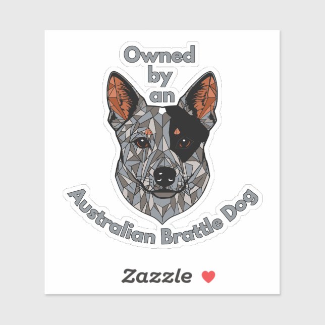 Im Besitz eines Hundes aus Brattle Aufkleber (Blatt)