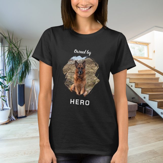 Im Besitz von Hund Foto Spaß schwarz T-Shirt (Von Creator hochgeladen)
