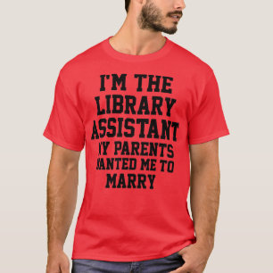 Im Bibliotheksassistenten T-Shirt