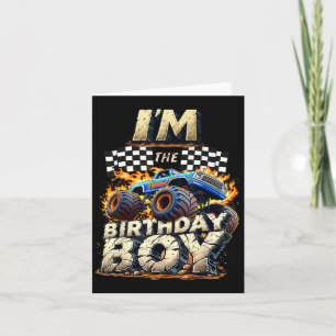 Im Birthday Boy Monter Truck Family Matching P Karte