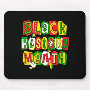 Im Black History Month Afroamerikanische Schwarze Mousepad
