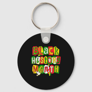 Im Black History Month Afroamerikanische Schwarze Schlüsselanhänger