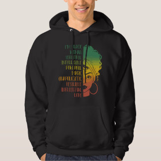 Im Black Woman Beautiful Intelligent African Ameri Hoodie
