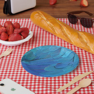 I'm blue - Macaw feathers Pappteller