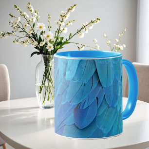 I'm blue - Macaw feathers Tasse