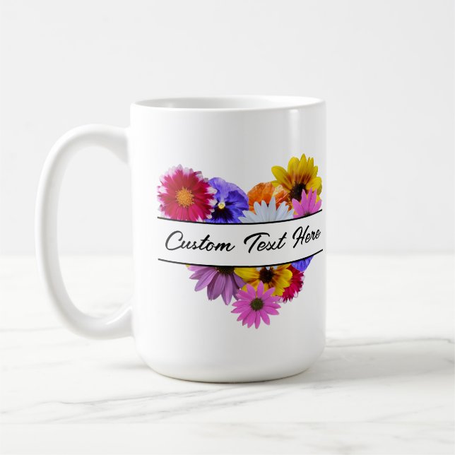 Im Blut - herzförmige Blüte Kaffeetasse (Links)