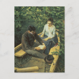 Im Boot, 1888 Postkarte